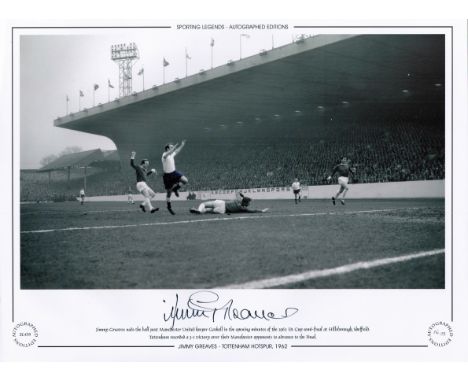 Jimmy Greaves Tottenham 12x16 Signed black and white, Autographed Editions, Limited Edition photo. Photo shows Greaves noddin