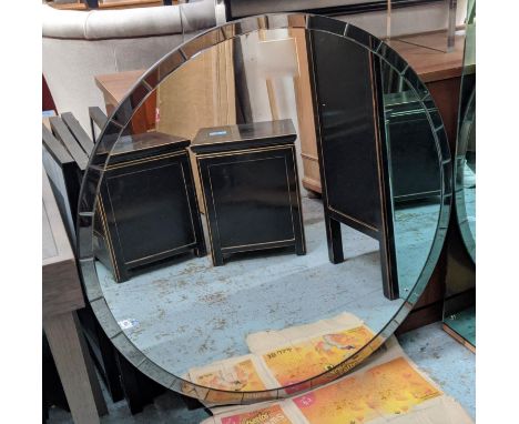 R V ASTLEY WALL MIRROR, with marginal mirrored frame, 100cm. 