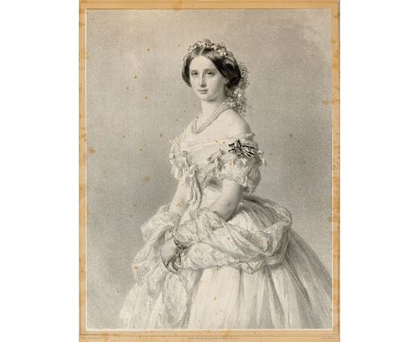 Porträt der Prinzessin Luise Marie Elisabeth von Preussen (um 1856)  Nach ihrer Heirat 1856 Großherzogin von Baden (Berlin, B