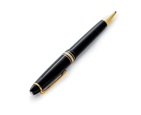 Montblanc-Kugelschreiber, Meisterstück  Grand Classic. Schwarz und Gold. Lg. ca. 14,7 cm (Gebrauchsspuren). (61091)