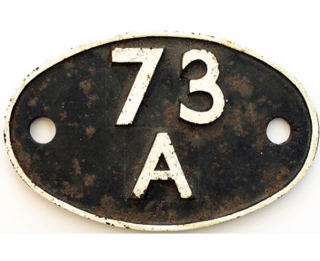 Shedplate 73A Stewarts Lane 1950 to June 1962. This ex SECR shed had an allocation of over 100 locos during this period. Of n
