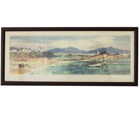 Carriage Print RHOSNEIGR, ANGLESEY by Montague Birrell Black  from the London Midland (A) Series, issued in 1950. In an origi