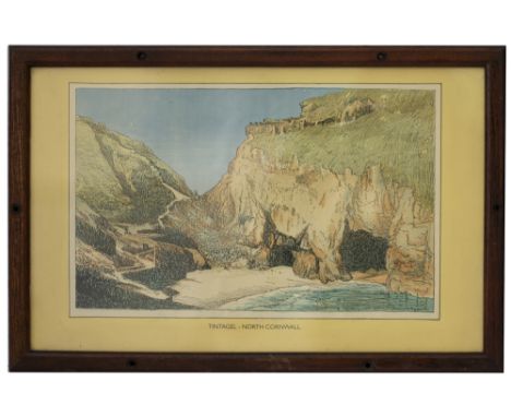 Carriage Print TINTAGEL NORTH CORNWALL by Donald Maxwell from the Original Southern Railway series, issued in 1936. In an ori