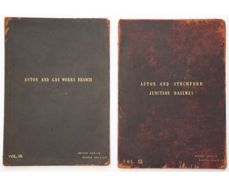 A pair of London &amp; North Western Railway plans: ASTON AND GAS WORKS BRANCH dated 1894 shows from Aston station to the Gas