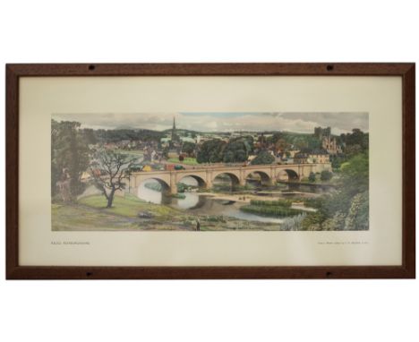 Carriage Print KELSO, ROXBURGHSHIRE by Stanley Badmin RWS from the LNER BR Series approx 1948. In an original style glazed fr