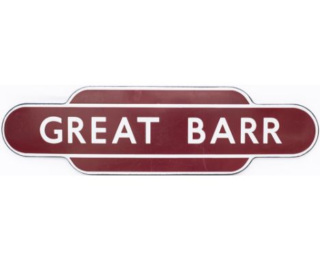 Totem BR(M) FF GREAT BARR from the former London &amp; North Western Railway station between Birmingham and Wolverhampton. In
