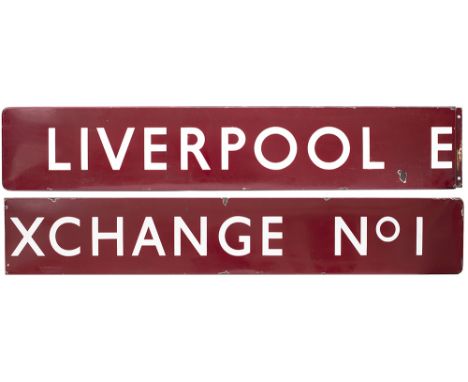 BR(M) FF Enamel signal box board LIVERPOOL EXCHANGE No1 From the former box on the original  Lancashire and Yorkshire Railway