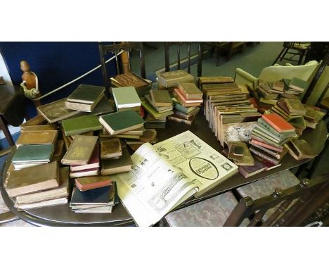 A large selection of 17th, 18th and later books and bibles,  many leather bound to include various Dickens books to include a
