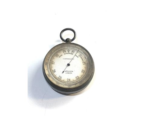 Antique compensated pocket barometer aitchison London 