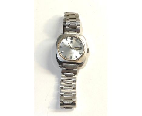 Vintage 70's Retro Swiss Tressa autiomatic 25 Jewel gents day date wristwatch 