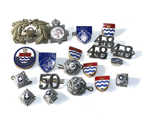 20 vintage fire and ambulance service badges 