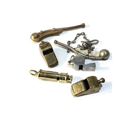 Collection of vintage whistles 