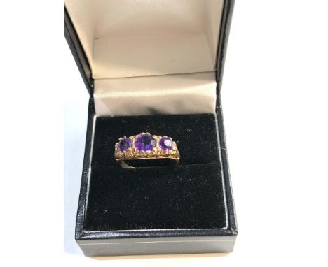 Vintage 9ct gold and tanzanite ring approx weight 2.3g 