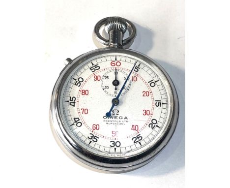 Vintage Omega stopwatch Prestmans Ltd Blackpool watch in working order but no warranty is given 