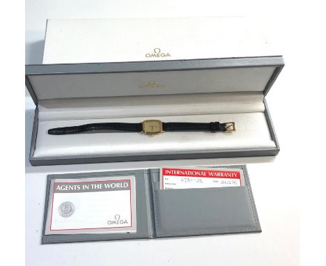 Boxed vintage ladies Omega deville quartz wristwatch not ticking 