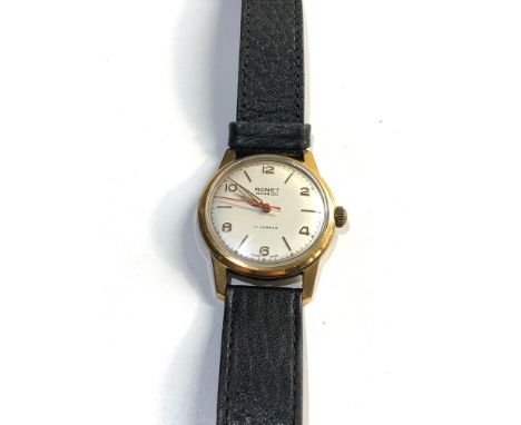 Vintage Ronet Men's 17 Jewels Incabloc Mechnical Watch Working but no warranty given 
