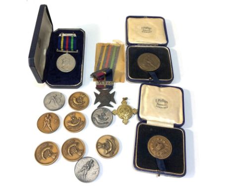 Collection of civil defence  church lads brigade and army sports medals 