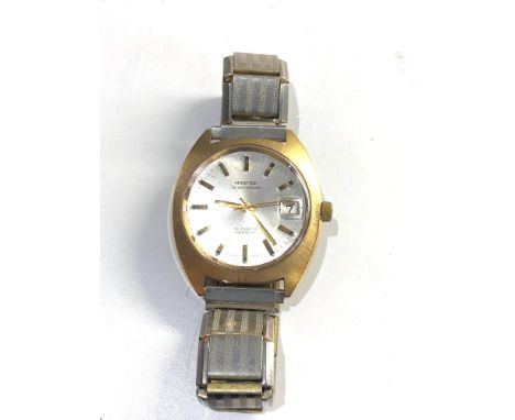 Vintage Montine of switzerland gents wristwatch 25 jewel the watch is ticking but no warranty is given overall clean watch 