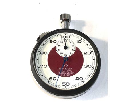Vintage omega stop watch prestons timer division bolton watch does tick but no warranty is given 