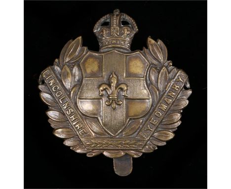  O\R's cap badge to the Lincolnshire Yeomanry, slider to the reverse, K&K 1483