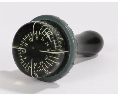 Maritime Sestrel hand held compass, in grey with a black handle, 14cm long