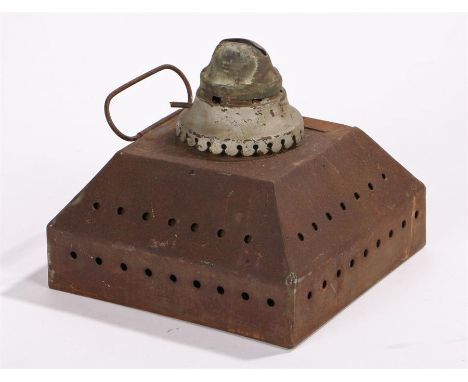 Station platform lamp, reservoir marked Birdbrook