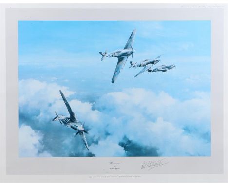 Robert Taylor a first edition print titled "Hurricane" signed by Wing Commander R.R Stanford-Tuck DSO, DFC, RAF (Retd)