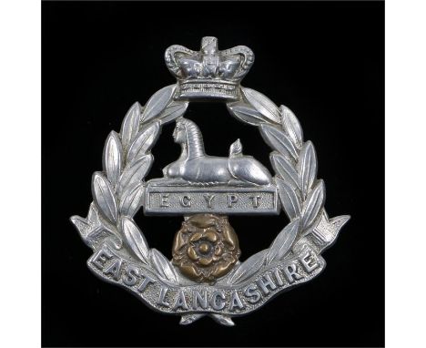 Victorian O/R's cap badge to the East Lancashire Regiment, two loops to the reverse, K&K 637