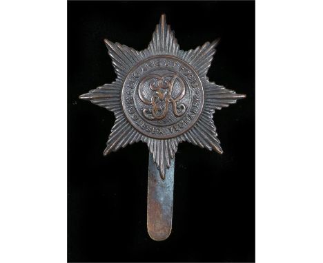 Cap badge to the Duke of Cambridges Own Middlesex Yeomanry, slider to the reverse, K&K 1451