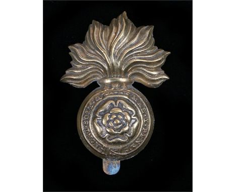 Edwardian Royal Fusiliers O\R's cap badge, slider to the reverse, K&K 596