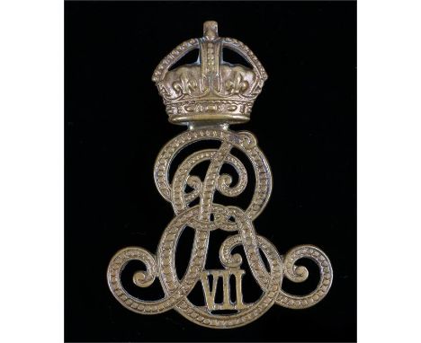 Edwardian O\R's cap badge to the Kings Own Royal Norfolk Yeomanry, three loops to the reverse, K&K 1476