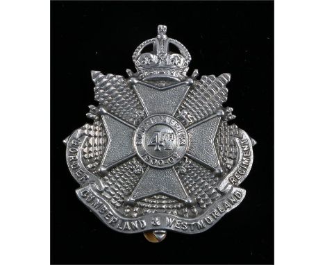 Cap badge  to the 4th Battalion the Border Regiment, slider to the reverse, K&K 1725