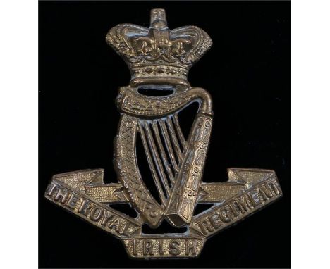 Victorian O/R's cap badge to The Royal Irish Regiment, two loops to the reverse, K&K 613
