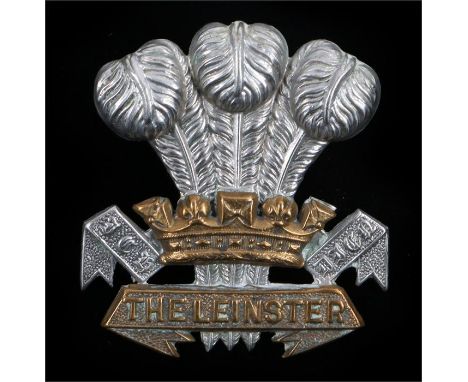Victorian/Edwardian O/R's cap badge to the Leinster Regiment, two loops to the reverse, K&K 699