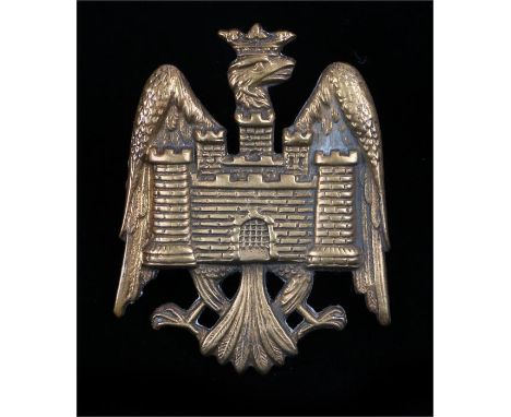 Cap badge to the Bedfordshire Yeomanry (Lancers) two loops to the reverse, K&K 1488