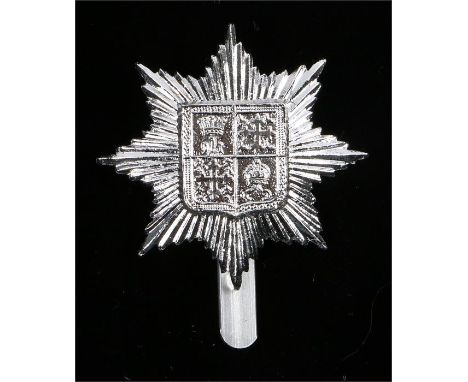 O\R's cap badge to the 13th London Regiment (Princess Louise's Kensington Regiment) in anodised aluminium, slider to the reve