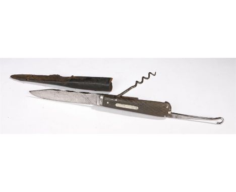 Victorian Thornhill & Co, London, Gentleman’s Combination Fob Sheath Bowie Knife, the steel blade signed Thornhill London und