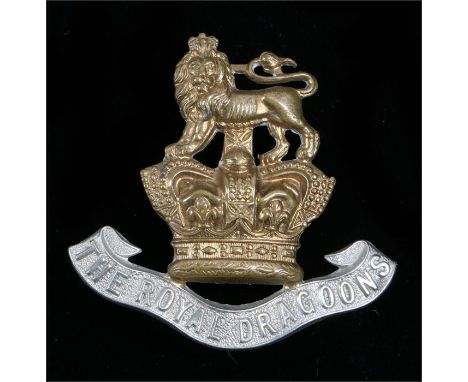 Victorian cap badge to the 1st Royal Dragoons, two loops to the reverse, K&K 750