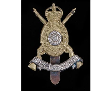 O\R's cap badge to the Hampshire Yeomanry (Carabiniers) slider to the reverse, K&K 1440