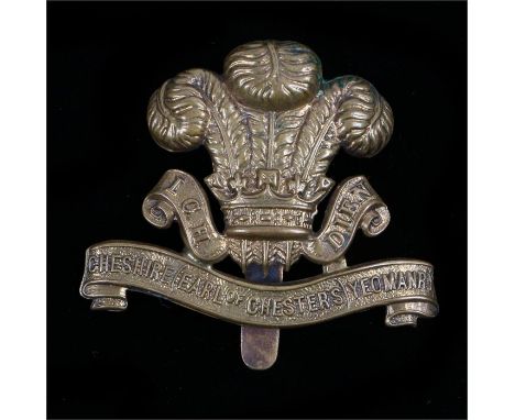 O\R's cap badge to the Cheshire Yeomanry, slider to the reverse, K&K 1419
