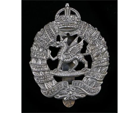 O\R's cap badge to the 1st Battalion, Monmouthshire Regiment, slider to the reverse, K&K 1770
