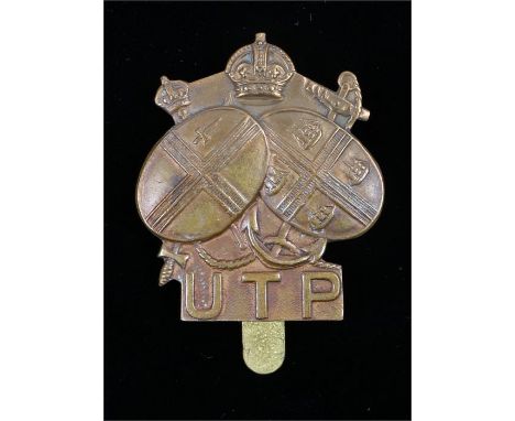 World War Two Home Guard cap badge to the Upper Thames Patrol, slider to the reverse, marked Buttons Ld B'ham, K&K 2430