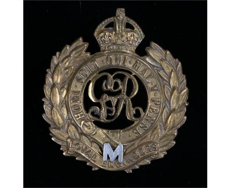 George V Royal Engineers Militia O/R's cap badge by J R Gaunt, London, two loops to reverse, K&K 859