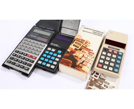 Calculators, to include  Commodore Solid State Electronic Calculator, Sinclair Cambridge Memory and a Casio FX 85V, (3)
