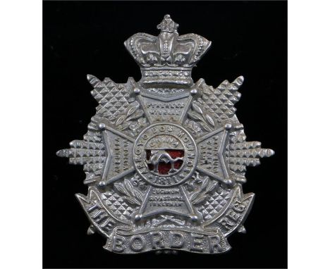 Victorian O/R's forage cap badge to the Border Regiment, two loops to reverse, K&K 643