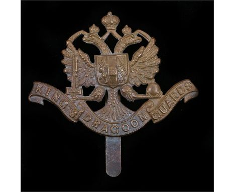 World War One 1st Kings Dragoon Guards O/R'S cap badge, slider to reverse, K&K 734