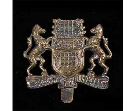 O\R's cap badge to the (Westminster Dragoons) 2nd County of London Imperial Yeomanry, slider to the reverse, K&K 1361