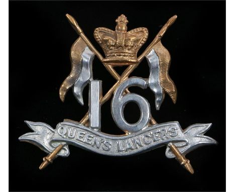 Victorian 16th Lancers O/R's cap badge, two loops to reverse, K & K 779