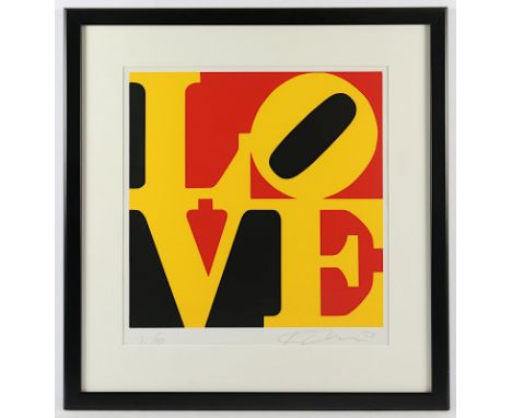 INDIANA, Robert, "Love", Farbserigrafie, 46 x 46, nummeriert 72/150, handsigniert und datiert, R.