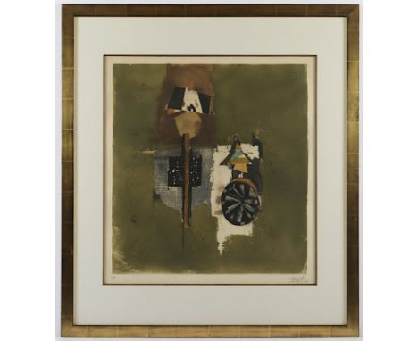 FRIEDLAENDER, Johnny, "Composition", Original-Farbradierung, 52 x 49, nummeriert 6/95, handsigniert, R.
